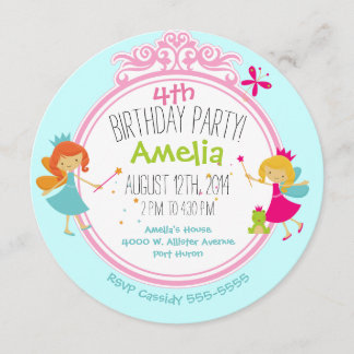 Märchenprinzessin Birthday Circle Einladung