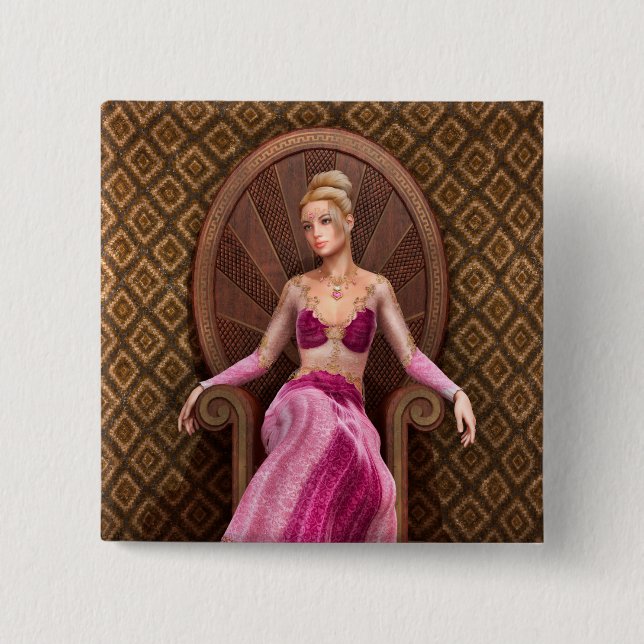 Märchenprinzessin Button (Vorderseite)