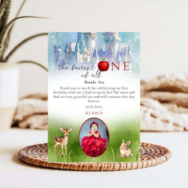 Märchenprinzessin Fairest 1. Geburtstag Foto Dankeskarte (Von Creator hochgeladen)