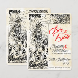 Märchenprinzessin Hochzeit speichert das Datum Einladung