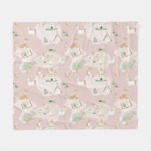 Märchenschloss-Einhorn-Prinzessin-Nursery-Baby-Mäd Fleecedecke