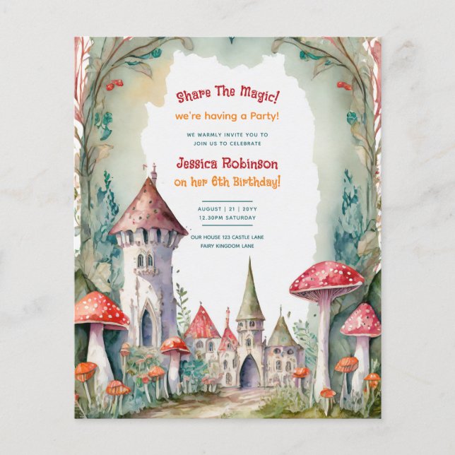 Märchenschloss Hochzeit Herzlich Willkommen Prinze Flyer (Vorne)