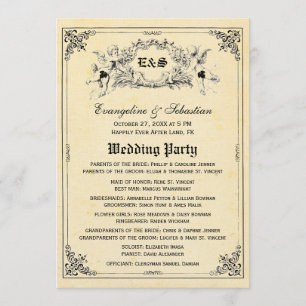 Märchenstorybook-Hochzeits-Programme Programm