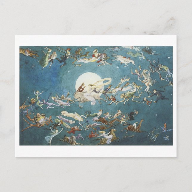 Märchentanz um den Mond Postkarte (Vorderseite)