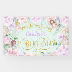 Märchenthema, Mädchen 2. Geburtstag Party Verbot Banner