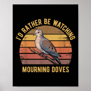 Märchenvogel Lover Vintager Retro-Sonnenuntergang Poster