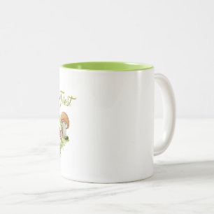 Märchenwald Aquarell Set von Pilzen Zweifarbige Tasse