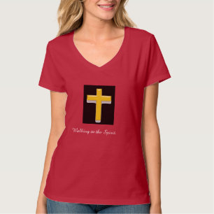 Marcher dans l'esprit / Croix des T-shirts pour fe