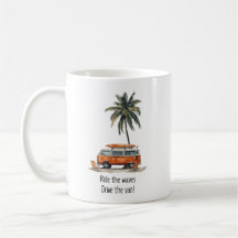 Marcher les vagues VW Campervan Mug
