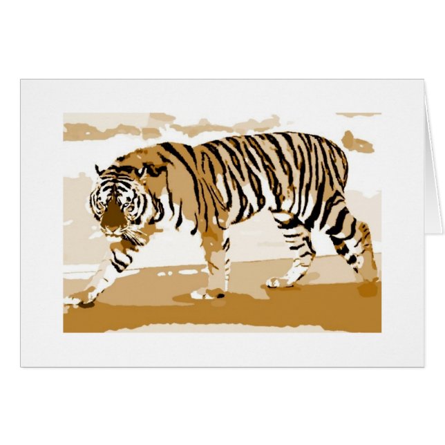 Marcher Tiger Pop Art (Devant horizontal)
