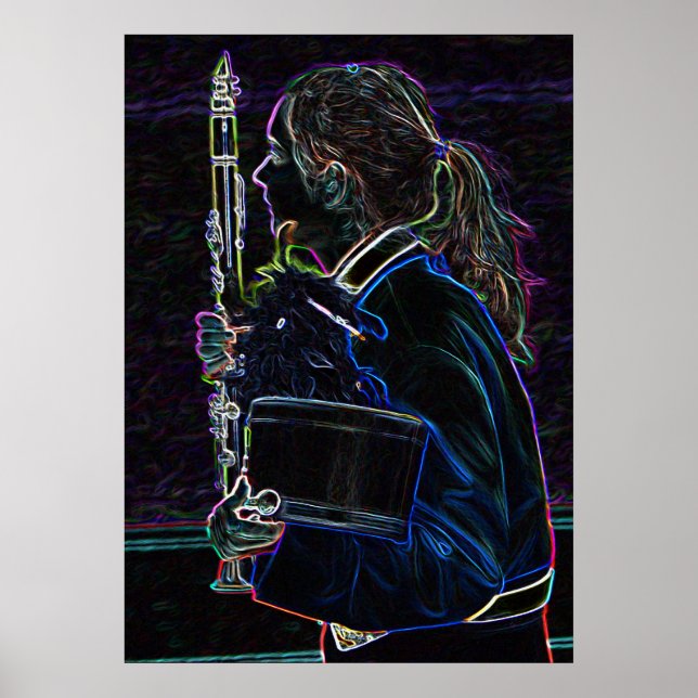 Marcher une affiche Clarinetist (Devant)