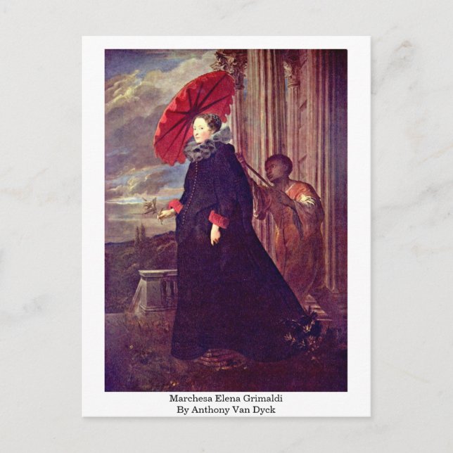 Marchesa Elena Grimaldi von Anthony Van Dyck Postkarte (Vorderseite)