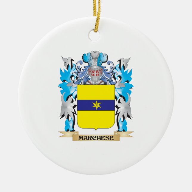 Marchese Wappen - Familienwappen Keramikornament (Vorne)