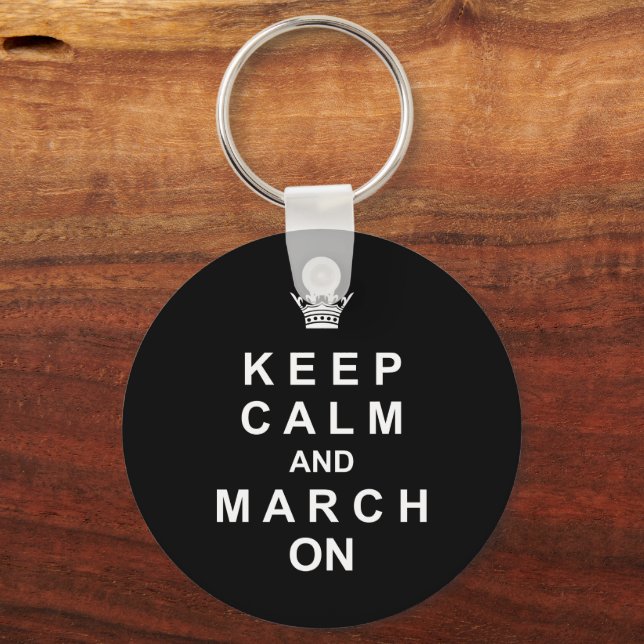 Marching Band Behielt Ruhe und März auf Schlüsselanhänger (Vorderseite)