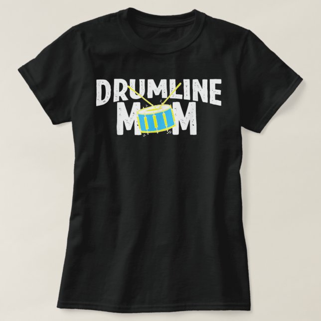 Marching Band Drums Drumline Mama T-Shirt (Design vorne)