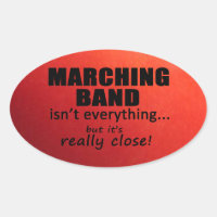 Marching Band Echt Nah Oval Aufkleber