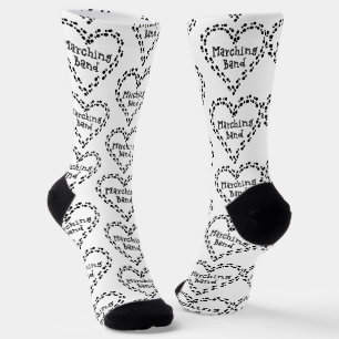 Marching Band Footprints Herz Socken