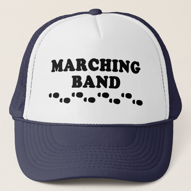 Marching Band Footprints Truckerkappe (Vorderseite)