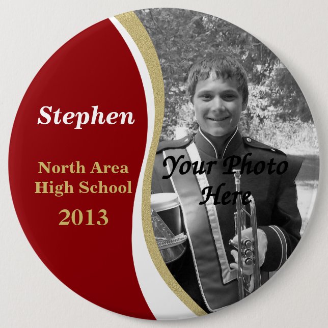 Marching Band Foto Red Gold 2013 Button (Vorderseite)