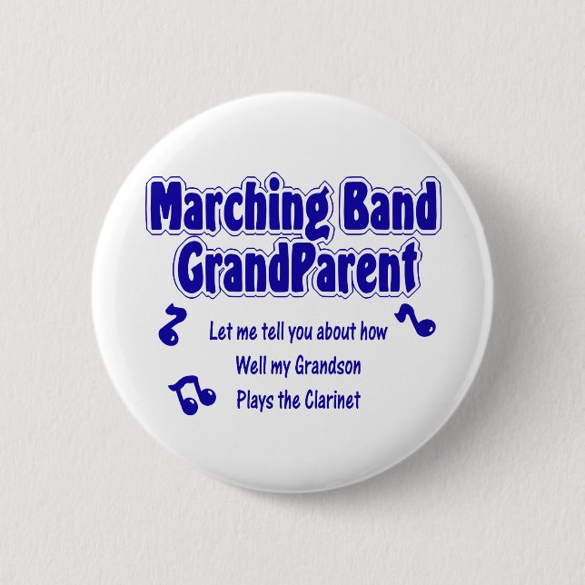 Marching Band Großeltern/Klarinette Button (Vorderseite)