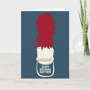 Marching Band Hat with Feathers Personalized Karte