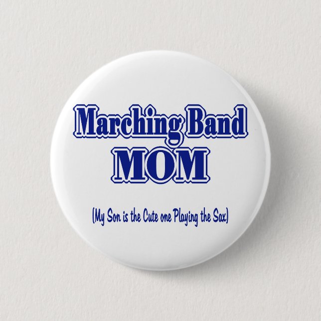 Marching Band Mama / Saxophon Button (Vorderseite)