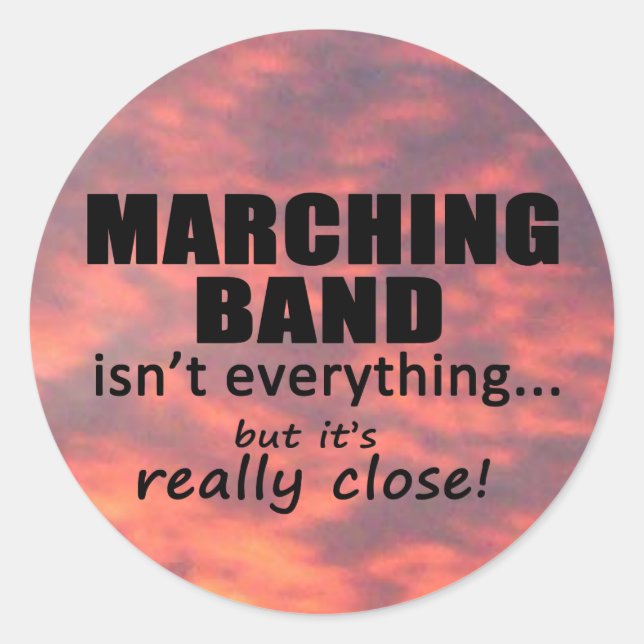 Marching Band Really Nah Classic Round Aufkleber (Vorderseite)