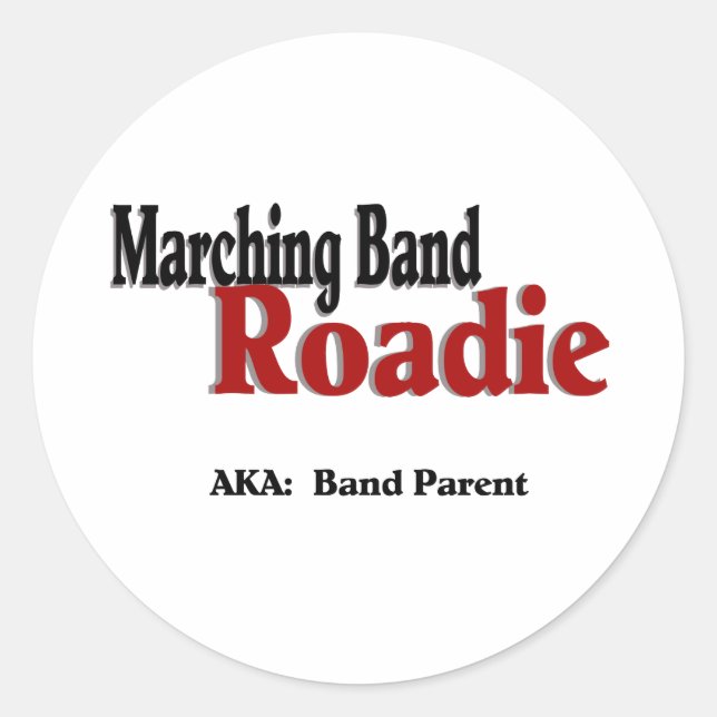 Marching Band Roadie Runder Aufkleber (Vorderseite)