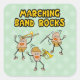 Marching Band Rocks Quadratischer Aufkleber (Vorderseite)