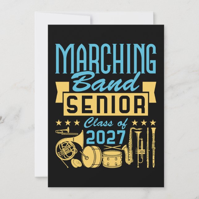 Marching Band Senior 2027 Einladung (Vorderseite)