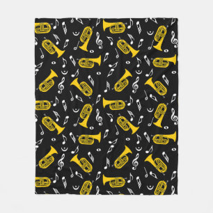 *Marching Baritone Musiknoten Fleecedecke