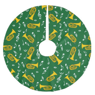 *Marching Baritone Musiknoten Polyester Weihnachtsbaumdecke
