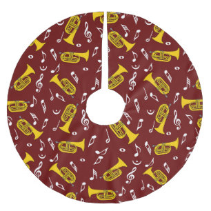 *Marching Baritone Musiknoten Polyester Weihnachtsbaumdecke