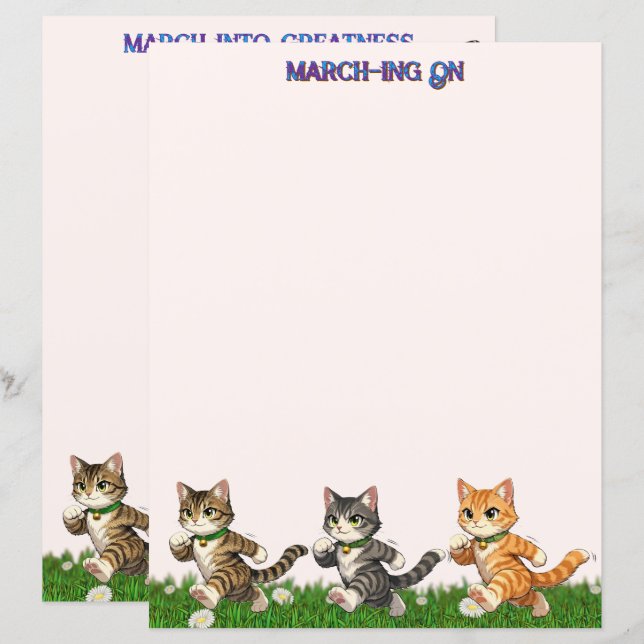 Marching Cats Stationery (Vorne/Hinten)
