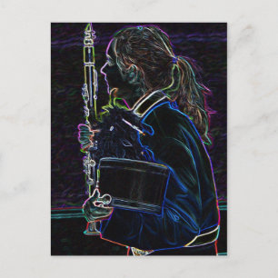 Marching Clarinetist Postcard Postkarte