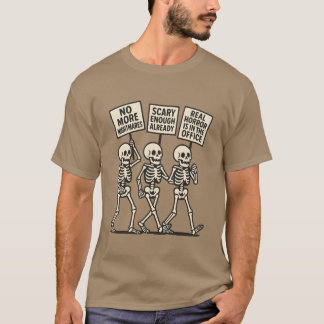 Marching von Skeletten mit Protest-Zeichen-Design T-Shirt