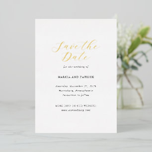 Marcia Classic Elegant Wedding Save the Date Folieneinladung
