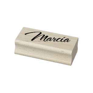Marcia-Name kursive dekorative Skript-Schriftart Gummistempel