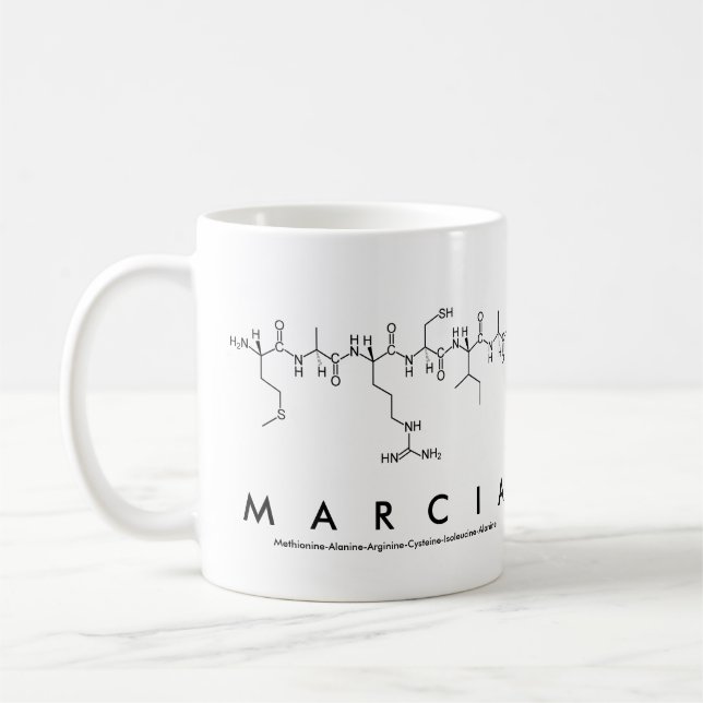 Marcia nom peptide mug (Gauche)