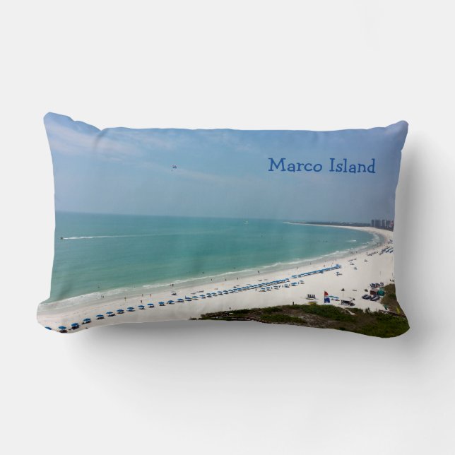 Marco Island Florida Beach Golf von Mexiko Lendenkissen (Vorderseite)