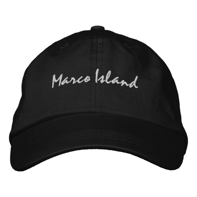 Marco Island Florida bestickter Baseballhut Bestickte Baseballkappe (Vorderseite)