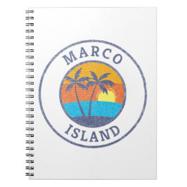 Marco Island, Florida Faded Classic Style Notebook Notizblock