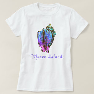 Marco Island Florida Hübsch Conch Sea Muschel T-Shirt