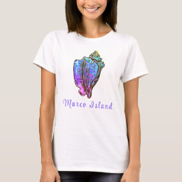 Marco Island Florida Hübsch Conch Sea Muschel T-Shirt