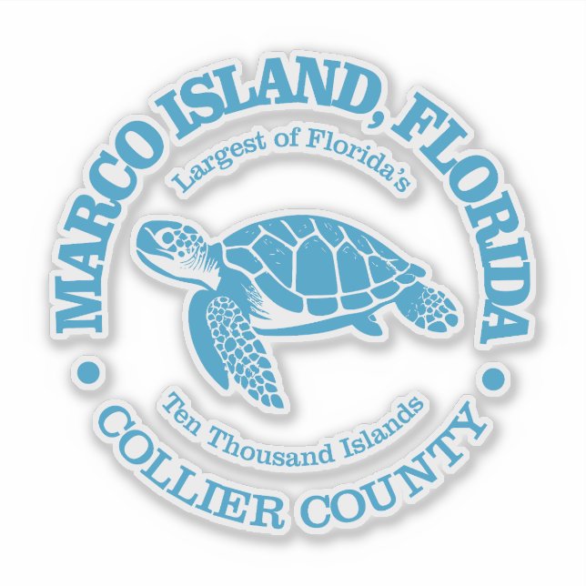 Marco Island (Meeresschildkröte) Aufkleber (Vorderseite)