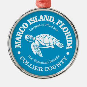 Marco Island (Meeresschildkröte) Ornament Aus Metall