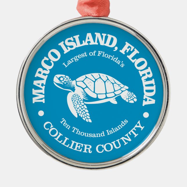 Marco Island (Meeresschildkröte) Ornament Aus Metall (Vorne)
