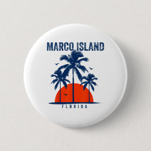 Marco Island Strand Florida Ozean Surfen Surfboard Button