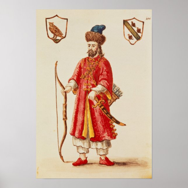 Marco Polo in Tartar-Kostüm gekleidet Poster (Vorne)