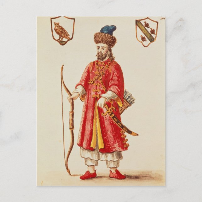 Marco Polo in Tartar-Kostüm gekleidet Postkarte (Vorderseite)